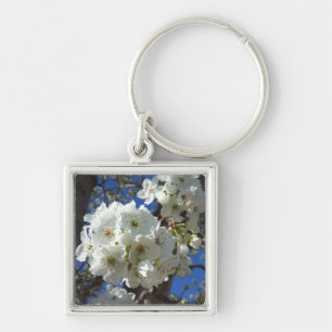 Witte bloesem I Ornamental Pear Tree Sleutelhanger