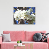 Witte bloesem II Lente bloei Canvas Afdruk (Insitu (Woonkamer))