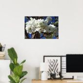 Witte bloesem II Lente bloei Poster (Thuiskantoor)