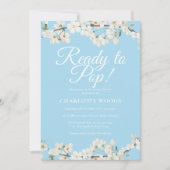 Witte Bloesem Kant Uitbarsten Baby Shower / Sprink Kaart (Voorkant)