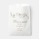 Witte Bloesem Liefde Is Zoete Bruiloft Bedankzakje (Voorkant)
