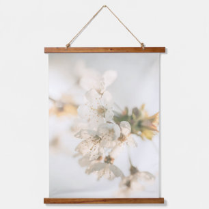 Witte Bloesem Natuur Foto Hangend Wandkleed