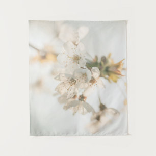 Witte Bloesem Natuur Foto Wandkleed