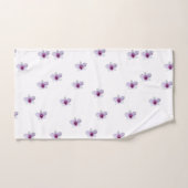 Witte Bloesem Paarse Centrum Cadeau Bad Handdoek (Handdoek)