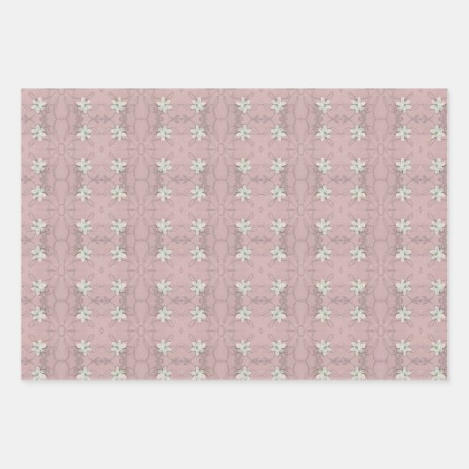 Witte bloesems Abstract Inpakpapier Vel (Voorkant 2)