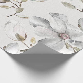 Witte bloesems cadeaupapier