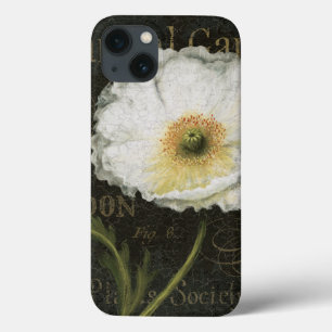 Witte bloesems en bladeren iPhone 13 hoesje