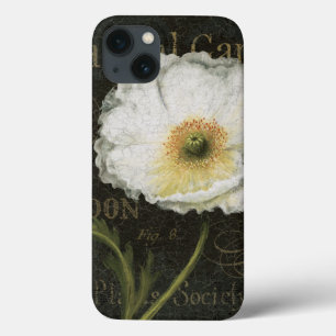 Witte bloesems en bladeren iPhone 13 hoesje