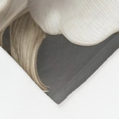 Witte bloesems fleece deken (Hoek)