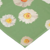 Witte Bloesems Groene Tafelkleed (Gekanteld)