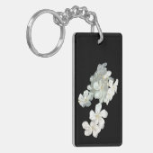 Witte bloesems sleutelhanger (Voorkant Links)