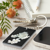 Witte bloesems sleutelhanger (Voorkant Rechts)