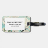 Witte bloesems uit het zuiden bagagelabel (Achterkant horizontaal)