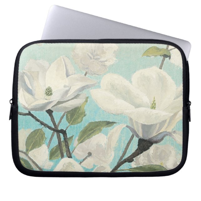 Witte bloesems uit het zuiden laptop sleeve (Voorkant)