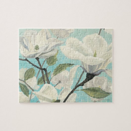 Witte bloesems uit het zuiden legpuzzel (Horizontaal)