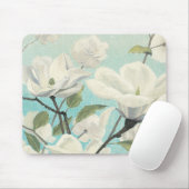 Witte bloesems uit het zuiden muismat (Met muis)
