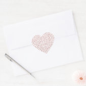 Witte Blush Roze Glam Glitter Luipaard Hart Sticker (Envelop)