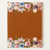 Witte Blush Rozen Terracotta Bruiloft Planner (Achterkant)