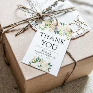 Witte Boeket Bruidsdouche Dank Je Cadeaulabel
