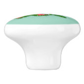 witte boerderijen gans keramische knop (Zijkant)