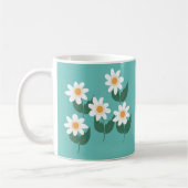 Witte Boho Daisy Bloemen Koffiemok (Links)