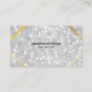 Witte Bokeh Gouden Accenten Visitekaartje