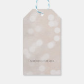 Witte Bokeh Moderne Glamour Chic Aangepaste Favor Cadeaulabel (Achterkant)