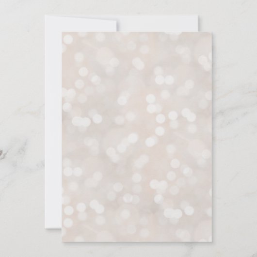 Witte Bokeh & Rode Valentijn Glam 1e verjaardag Kaart (Achterkant)