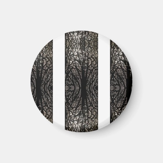 Witte bomen patroon magneet (Voorkant)