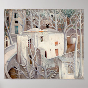 Witte bomen Positano   Anita Ré e   Poster