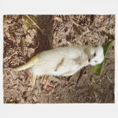 Witte Bont Meerkat, grote fleece deken. (Voorkant (Horizontaal))