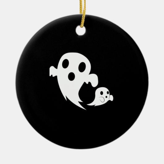 Witte Boo Keramisch Ornament (Voorkant)