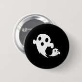 Witte Boo Ronde Button 5,7 Cm (Voorkant /achterkant)