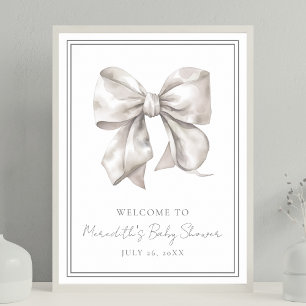 Witte Boog Baby Shower Welkomstbord Poster