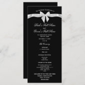 Witte boog en zwarte bruiloft programma (Voorkant / Achterkant)
