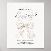 Witte Boog Hoeveel Kusjes Tafelbord Poster (Voorkant)