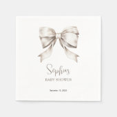 Witte Boog Lint  Baby shower Servet (Voorkant)