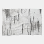 Witte boom berkenschors rustiek theedoek (Horizontaal)