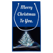 Witte Boom Gift Bag Klein Cadeauzakje (Achterkant)