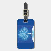 Witte boom in de sneeuw bagagelabel (Voorkant verticaal)