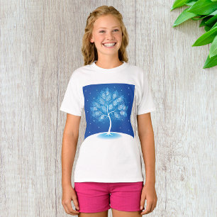Witte boom in de sneeuw t-shirt