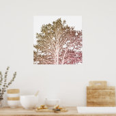 Witte boom poster (Keuken)
