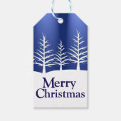 Witte boom silhouetten cadeaulabel (Voorkant)