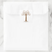 Witte boom van Gondor Vierkante Sticker (Tas)