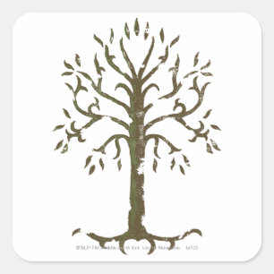 Witte boom van Gondor Vierkante Sticker