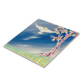 Witte boomgaard tegeltje (Zijkant)