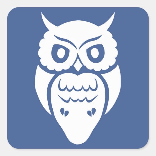 Witte boomgaard vierkante sticker (Voorkant)