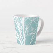 Witte boomtakken latte mok (Rechterhoek)
