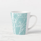 Witte boomtakken latte mok (Rechts)