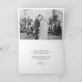 Witte Borstel Calligraphy Script Bedank Foto Bedankkaart (Binnen)